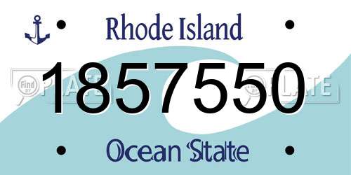 1857550 Rhode Island License Plate