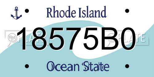 18575B0 Rhode Island License Plate