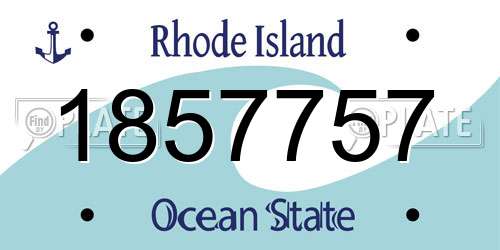 1857757 Rhode Island License Plate