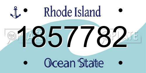 1857782 Rhode Island License Plate