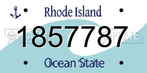 1857787 Rhode Island License Plate