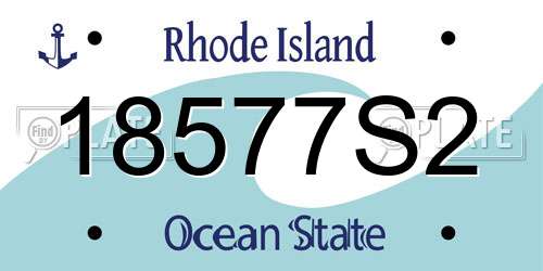 18577S2 Rhode Island License Plate