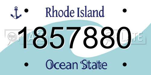 1857880 Rhode Island License Plate