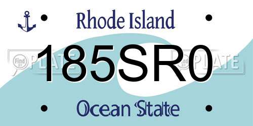 185SR0 Rhode Island License Plate