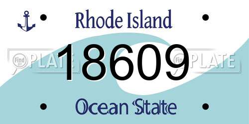 18609 Rhode Island License Plate