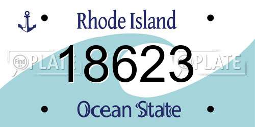 18623 Rhode Island License Plate