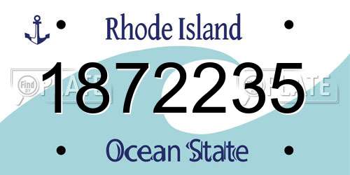 1872235 Rhode Island License Plate