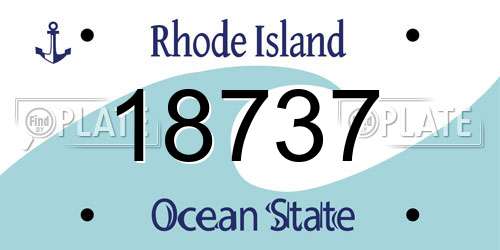 18737 Rhode Island License Plate