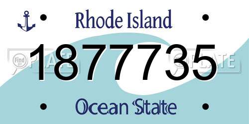 1877735 Rhode Island License Plate