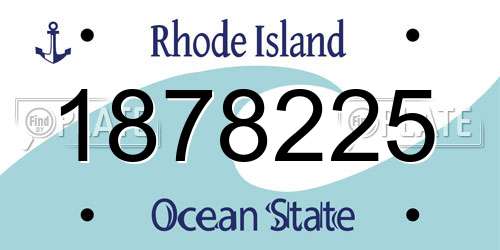 1878225 Rhode Island License Plate