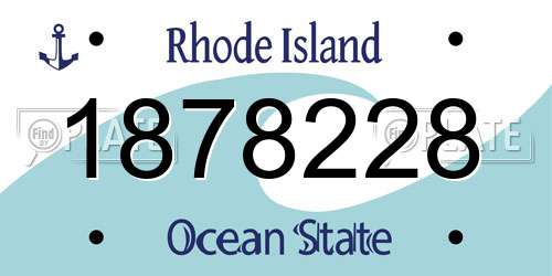 1878228 Rhode Island License Plate