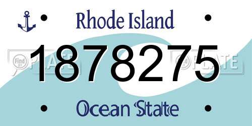 1878275 Rhode Island License Plate