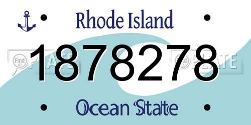 1878278 Rhode Island License Plate