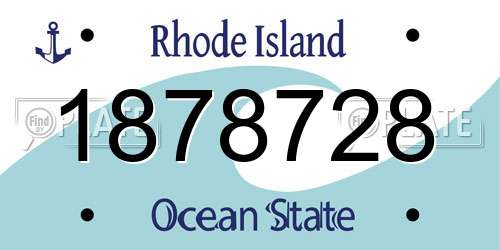 1878728 Rhode Island License Plate