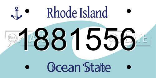 1881556 Rhode Island License Plate