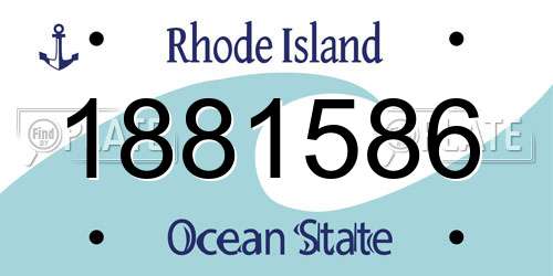 1881586 Rhode Island License Plate