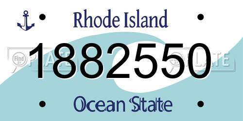 1882550 Rhode Island License Plate