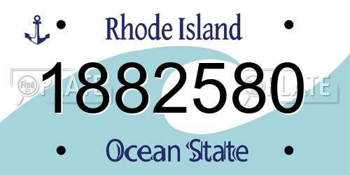 1882580 Rhode Island License Plate
