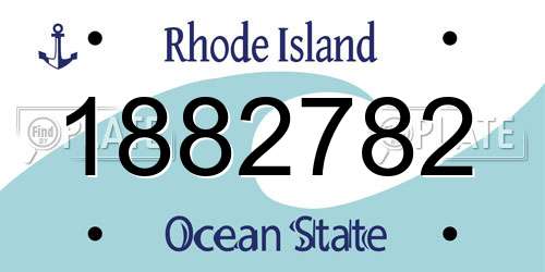 1882782 Rhode Island License Plate