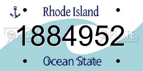 1884952 Rhode Island License Plate