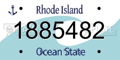 1885482 Rhode Island License Plate