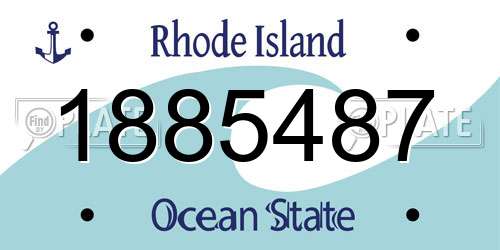 1885487 Rhode Island License Plate