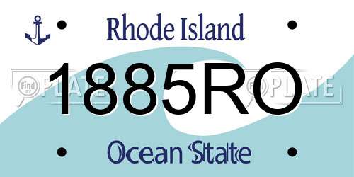 1885RO Rhode Island License Plate