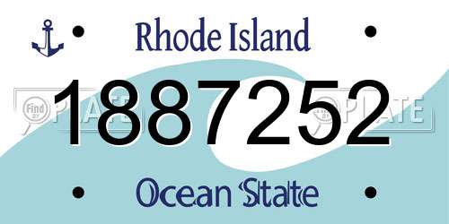 1887252 Rhode Island License Plate