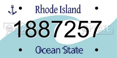1887257 Rhode Island License Plate