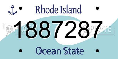 1887287 Rhode Island License Plate