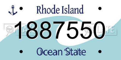 1887550 Rhode Island License Plate