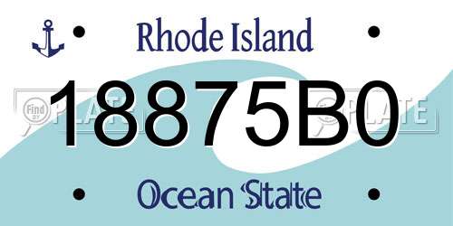 18875B0 Rhode Island License Plate