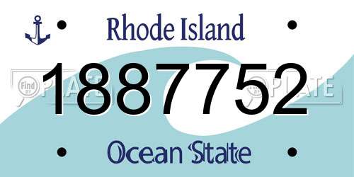 1887752 Rhode Island License Plate