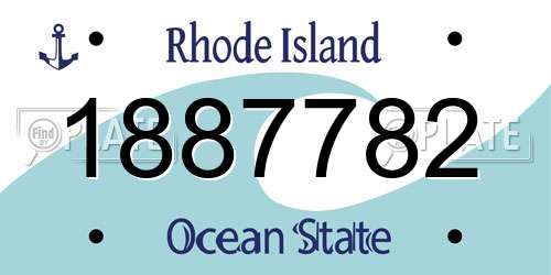 1887782 Rhode Island License Plate