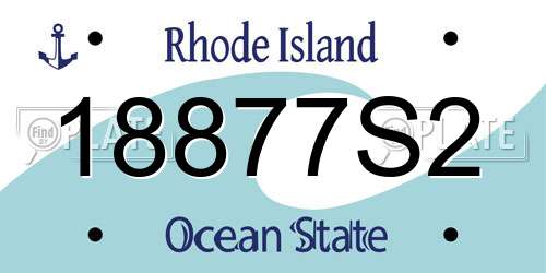 18877S2 Rhode Island License Plate
