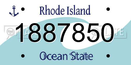 1887850 Rhode Island License Plate