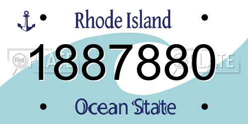 1887880 Rhode Island License Plate