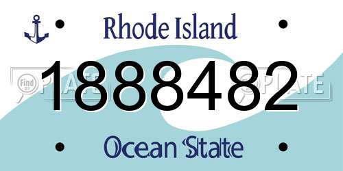 1888482 Rhode Island License Plate