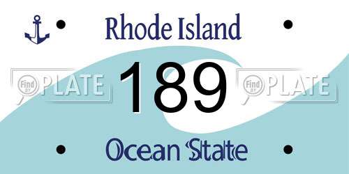 189 Rhode Island License Plate