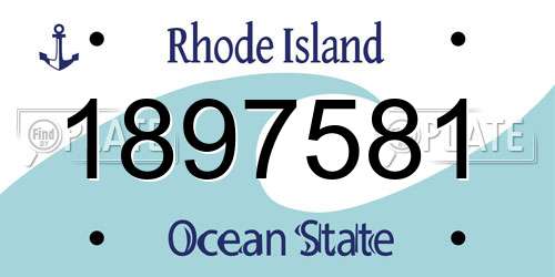 1897581 Rhode Island License Plate