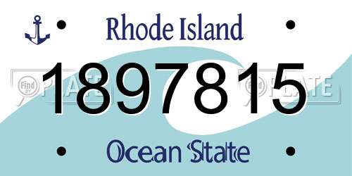 1897815 Rhode Island License Plate