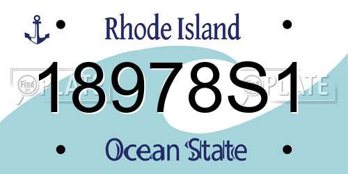 18978S1 Rhode Island License Plate