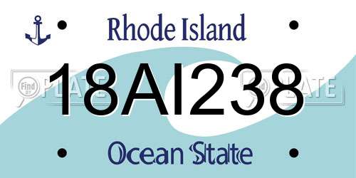 18AI238 Rhode Island License Plate