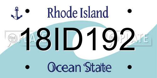 18ID192 Rhode Island License Plate
