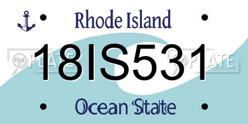 18IS531 Rhode Island License Plate