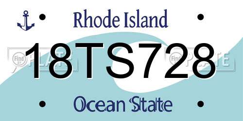 18TS728 Rhode Island License Plate
