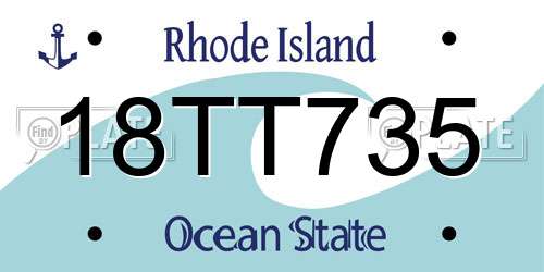 18TT735 Rhode Island License Plate