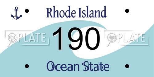 190 Rhode Island License Plate
