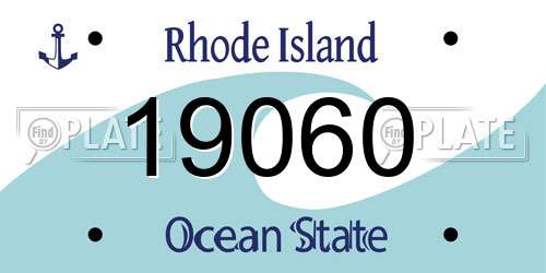19060 Rhode Island License Plate