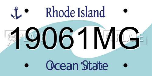 19061MG Rhode Island License Plate